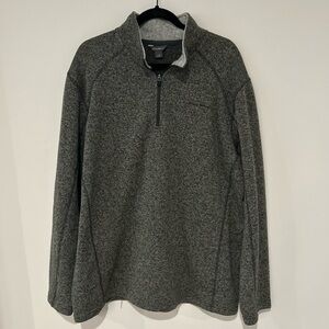 Eddie Bauer Men’s XL Gray 1/4 Zip Fleece Pullover Sweater